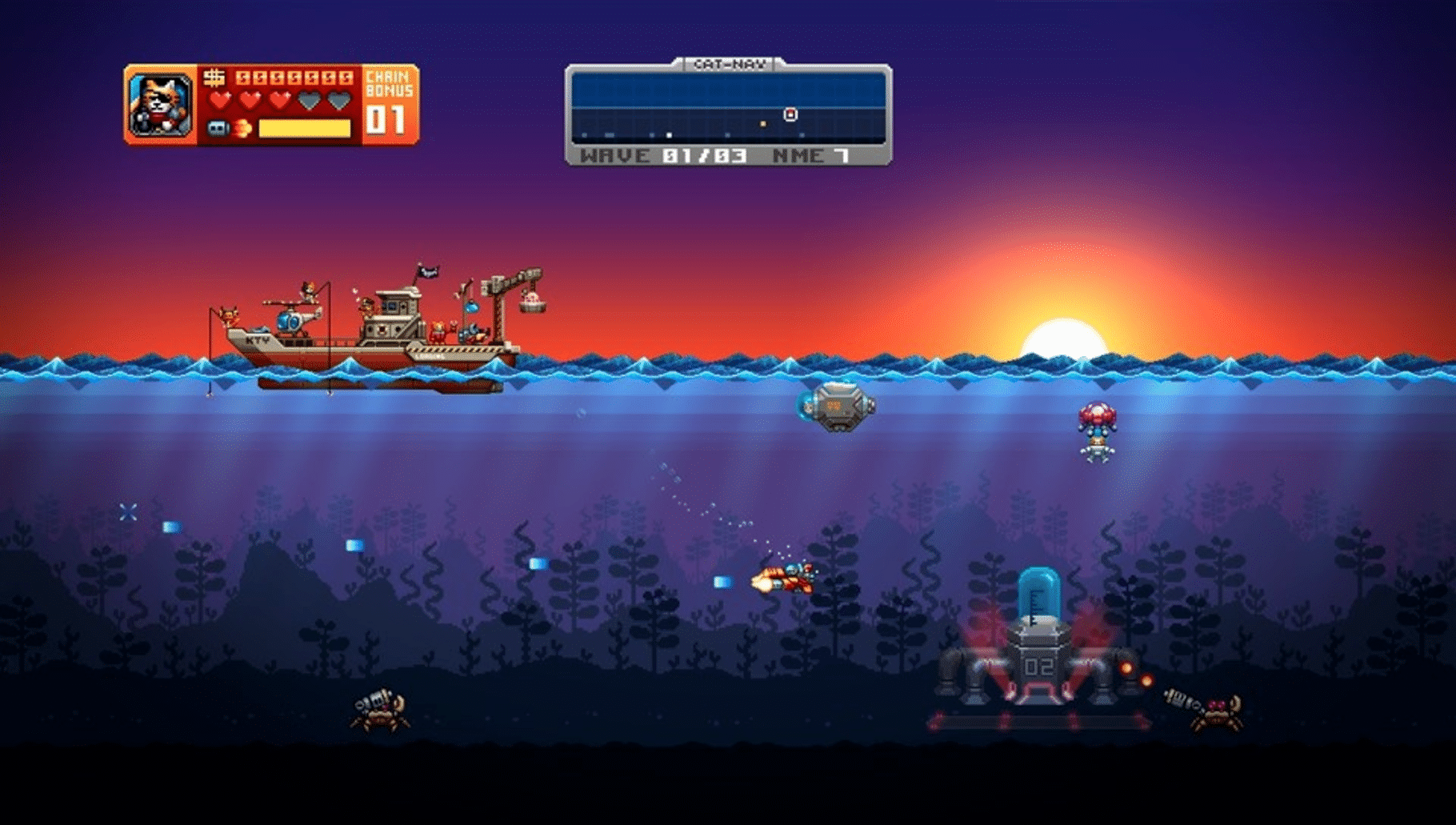 Aqua Kitty: Milk Mine Defender screenshot