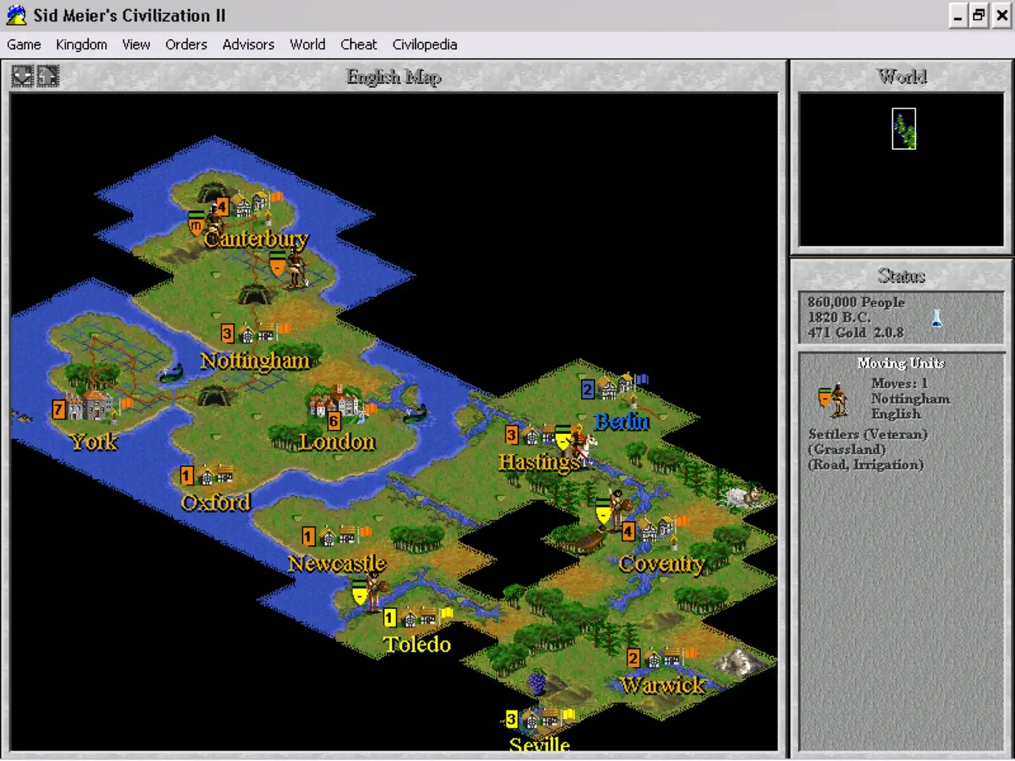 Captura de pantalla - Sid Meier's Civilization II