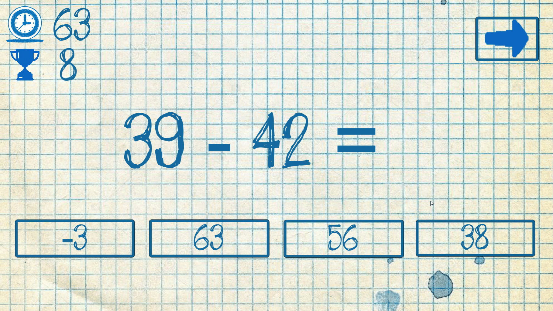 The young mathematician: Easy difficulty screenshot