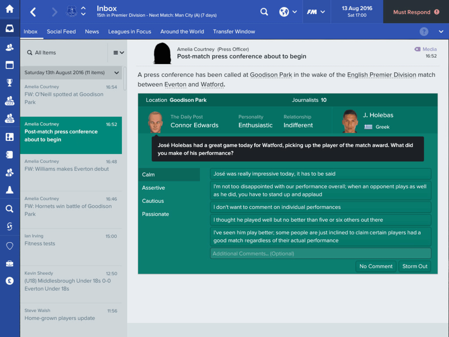 Football Manager 2017 screenshot