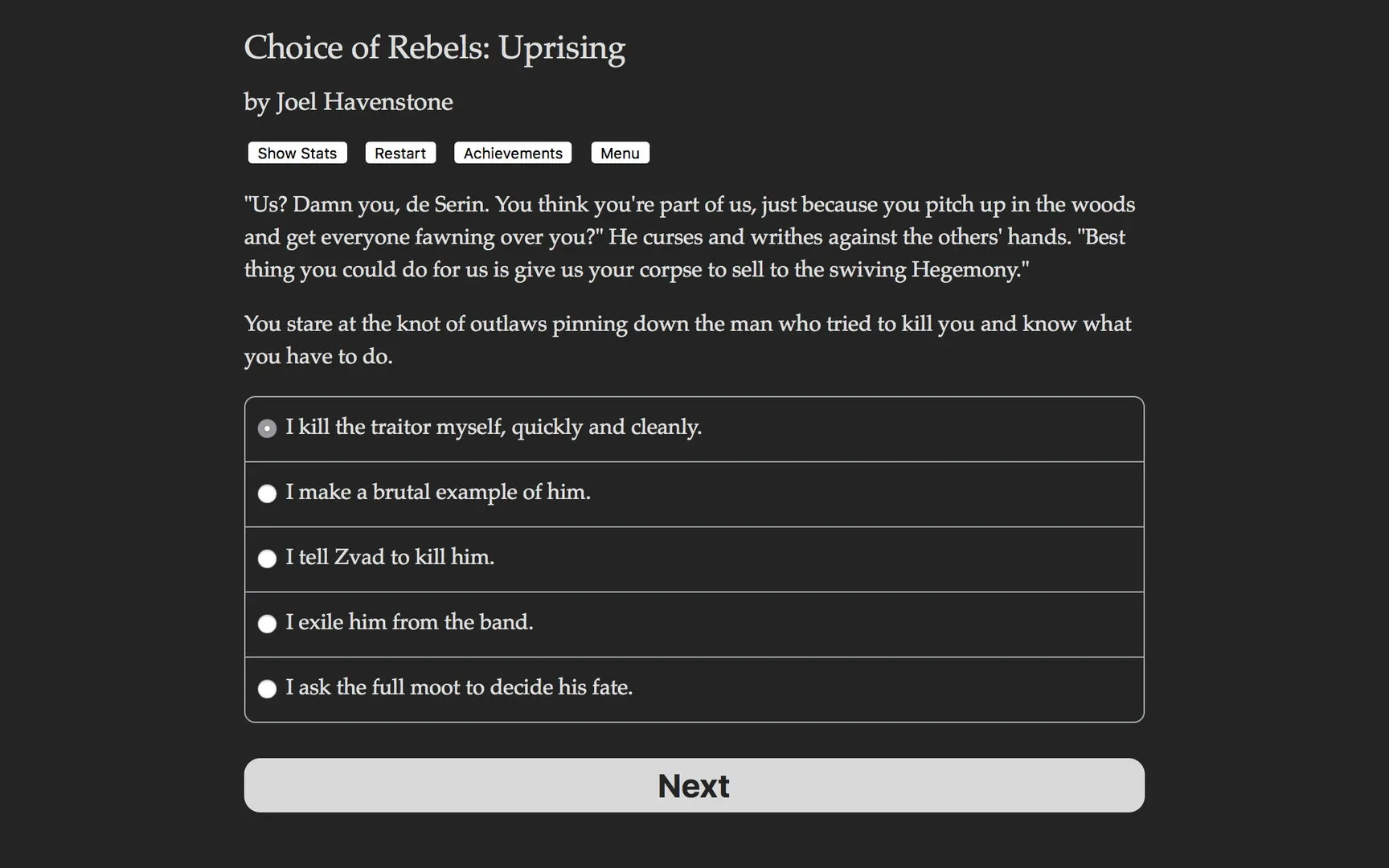 Choice of Rebels: Uprising