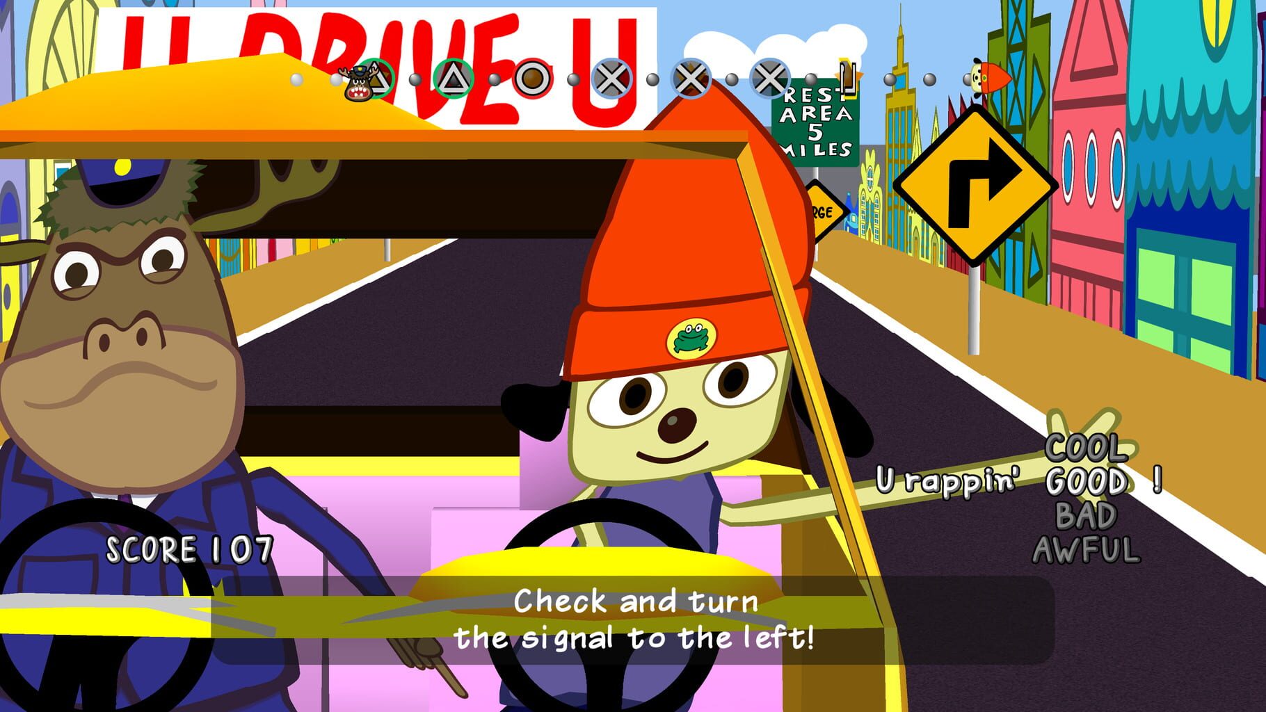 Captura de pantalla - PaRappa the Rapper Remastered