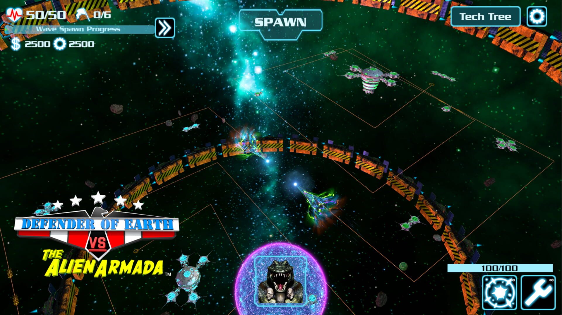 Defender of Earth vs. The Alien Armada - Screenshot