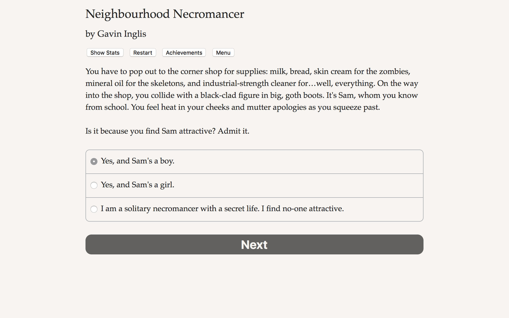 Neighbourhood Necromancer screenshot