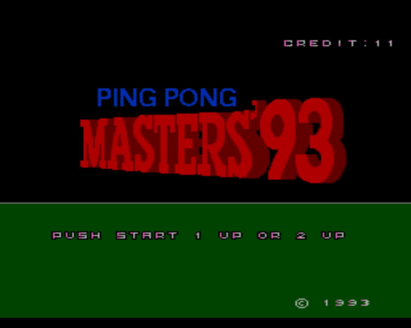 Jeu : Ping Pong Masters '93