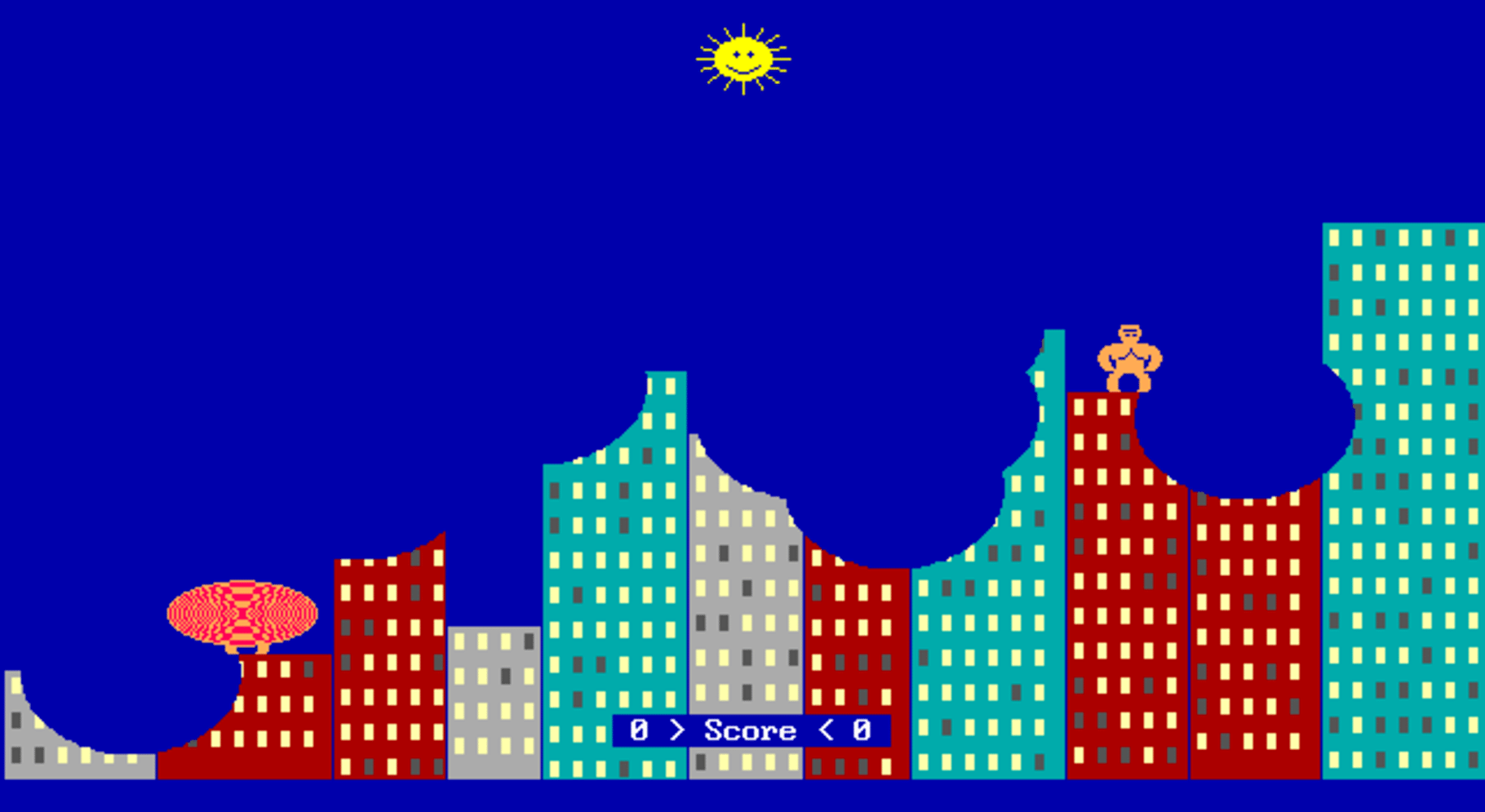 Qbasic Gorillas screenshot