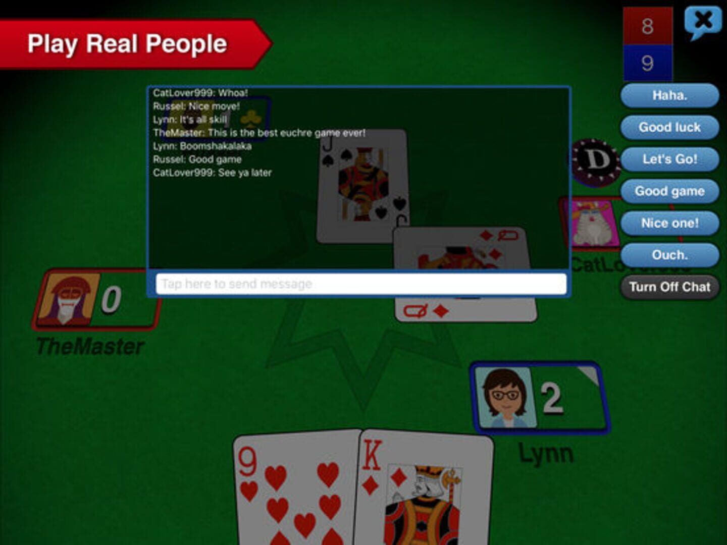 Euchre 3D Pro - Screenshot