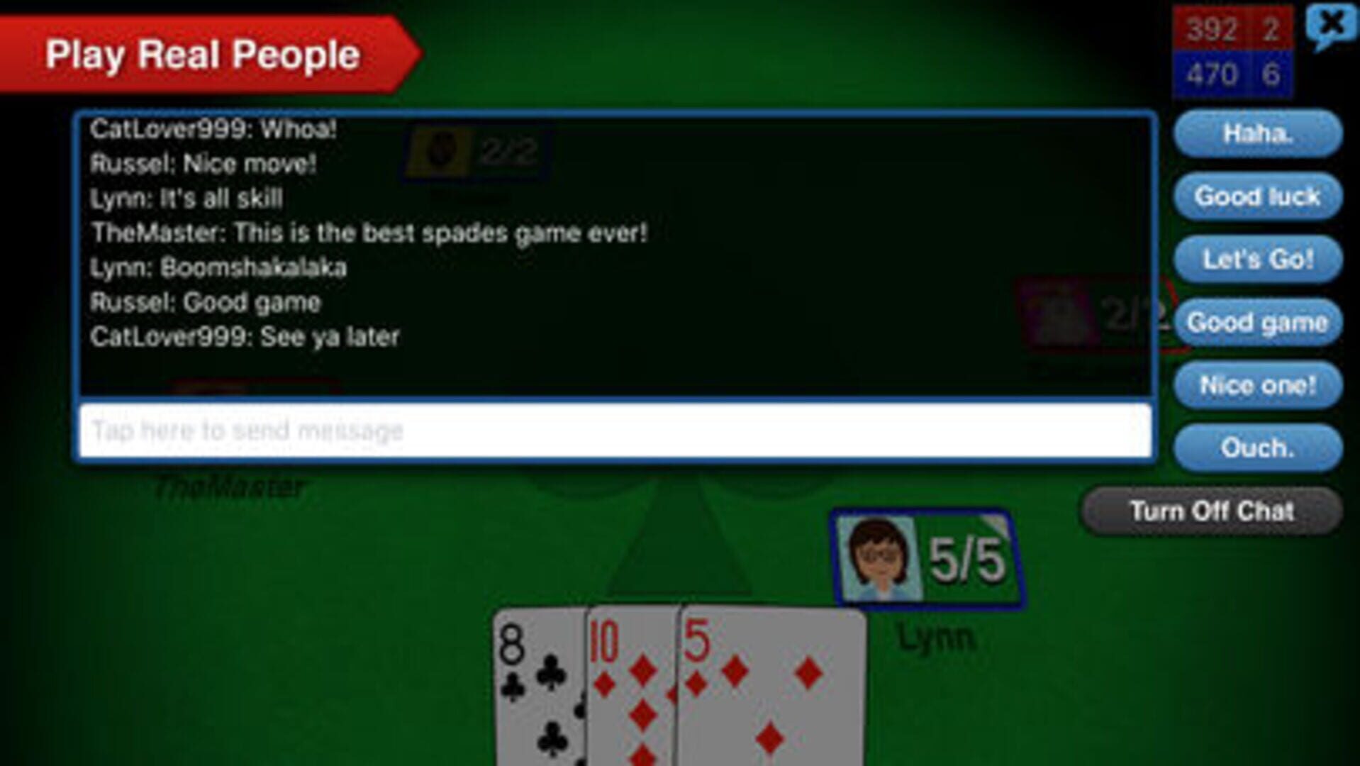 Spades++ - Screenshot