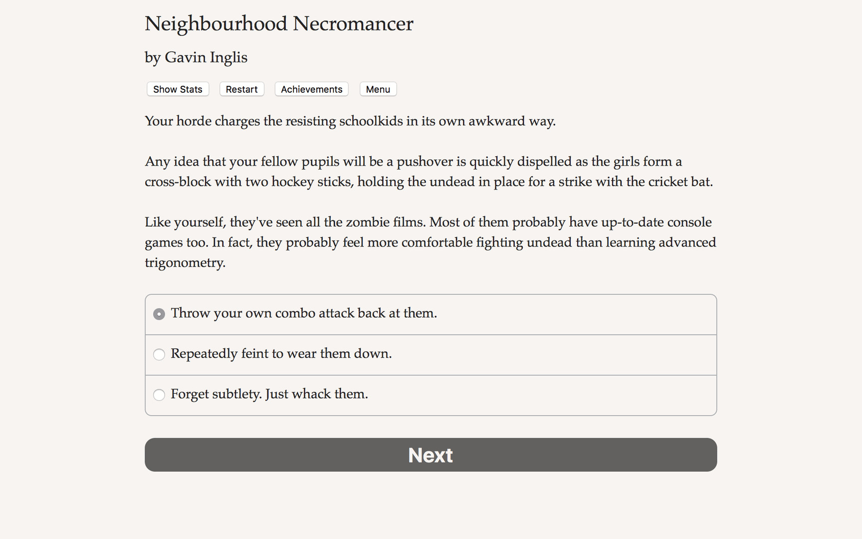 Neighbourhood Necromancer screenshot