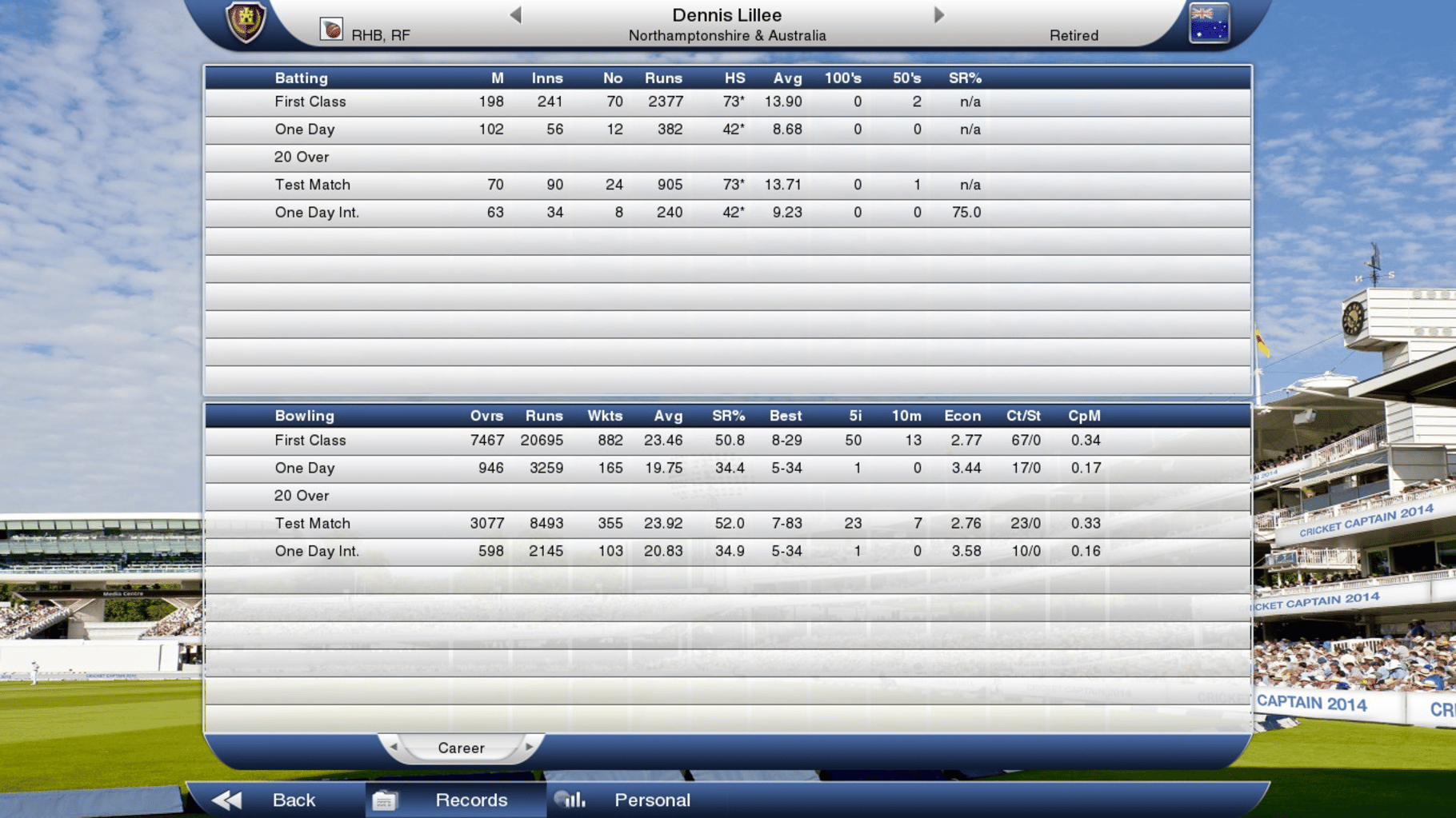 Cricket Captain 2014 screenshot