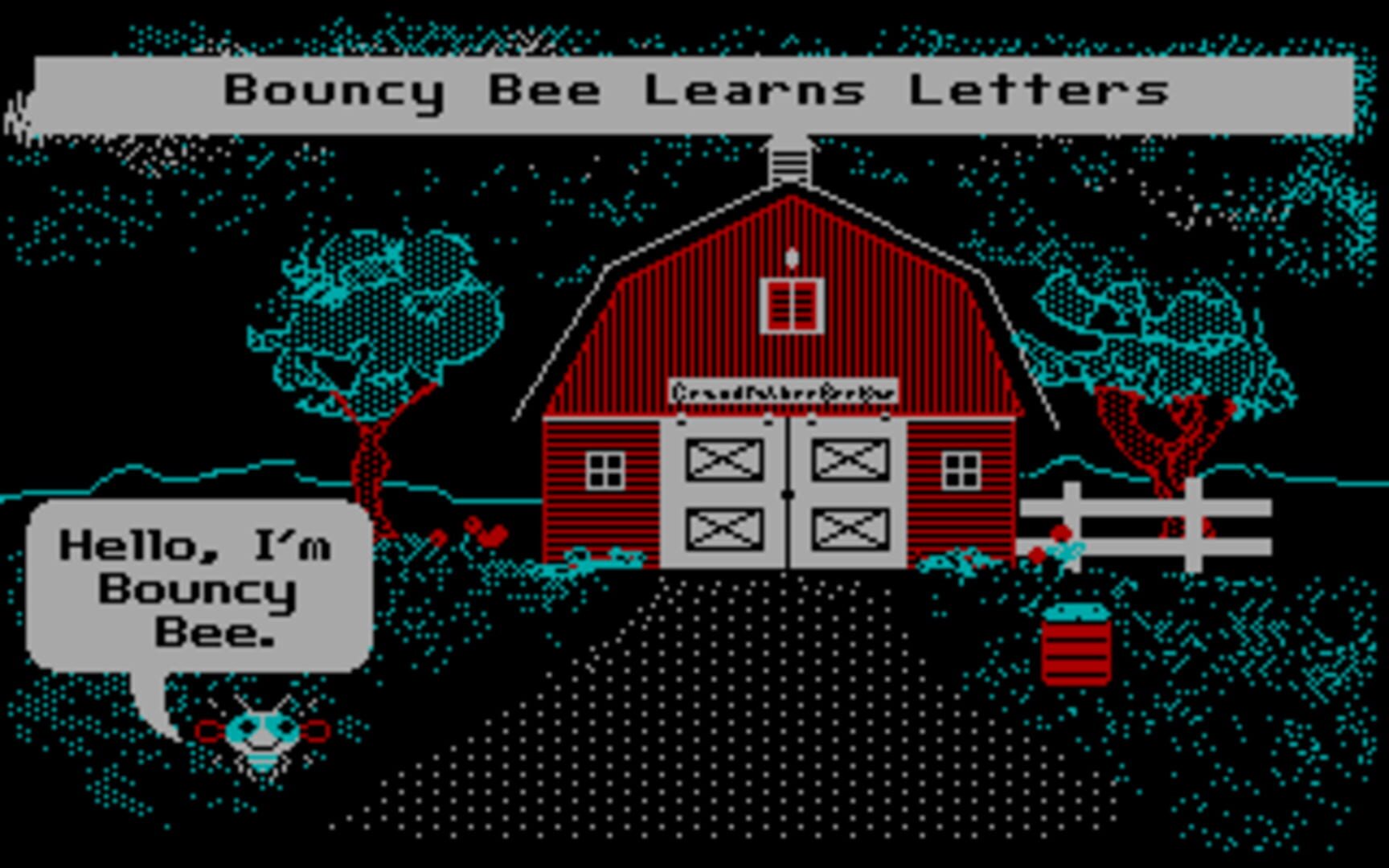 Bouncy Bee Learns Letters cover art