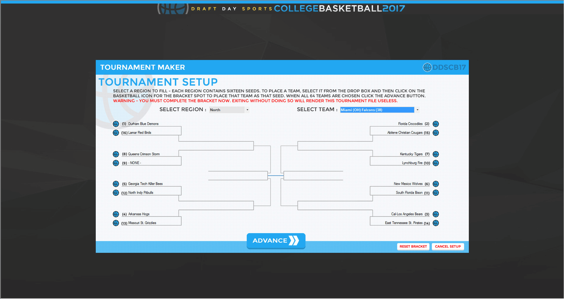 Draft Day Sports: College Basketball 2017 screenshot