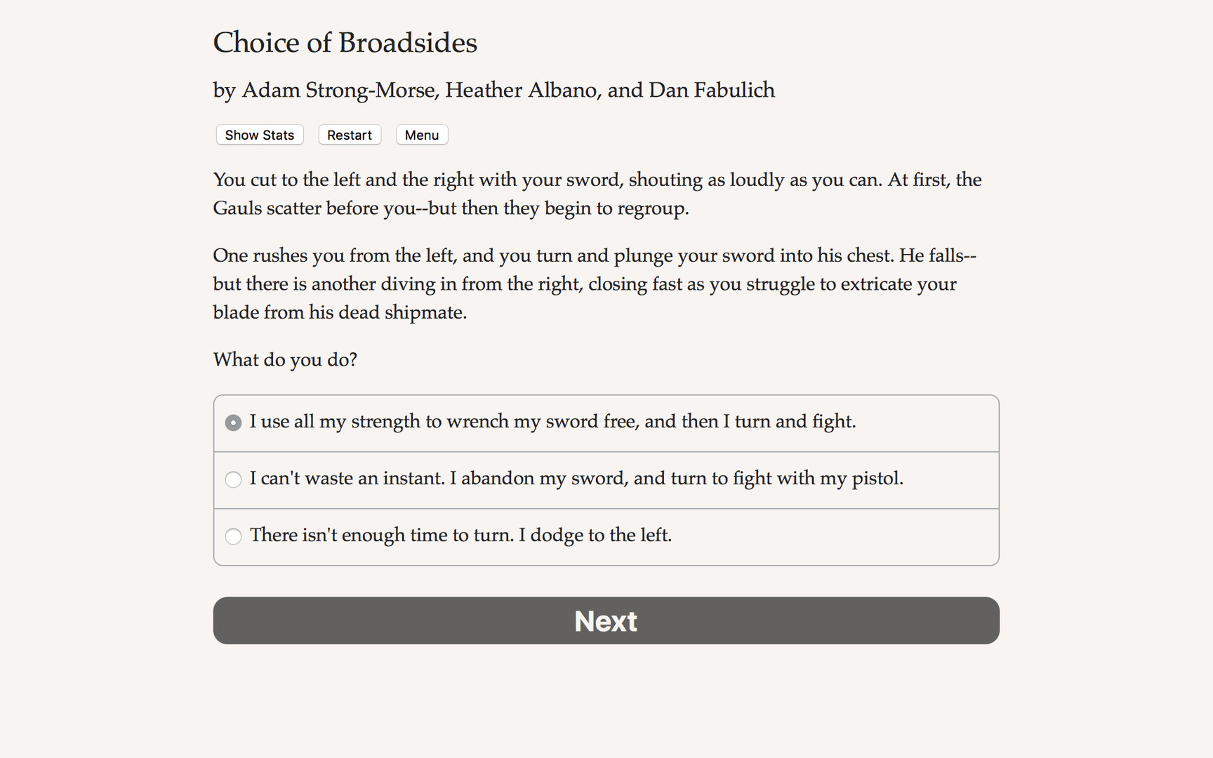 Choice of Broadsides screenshot