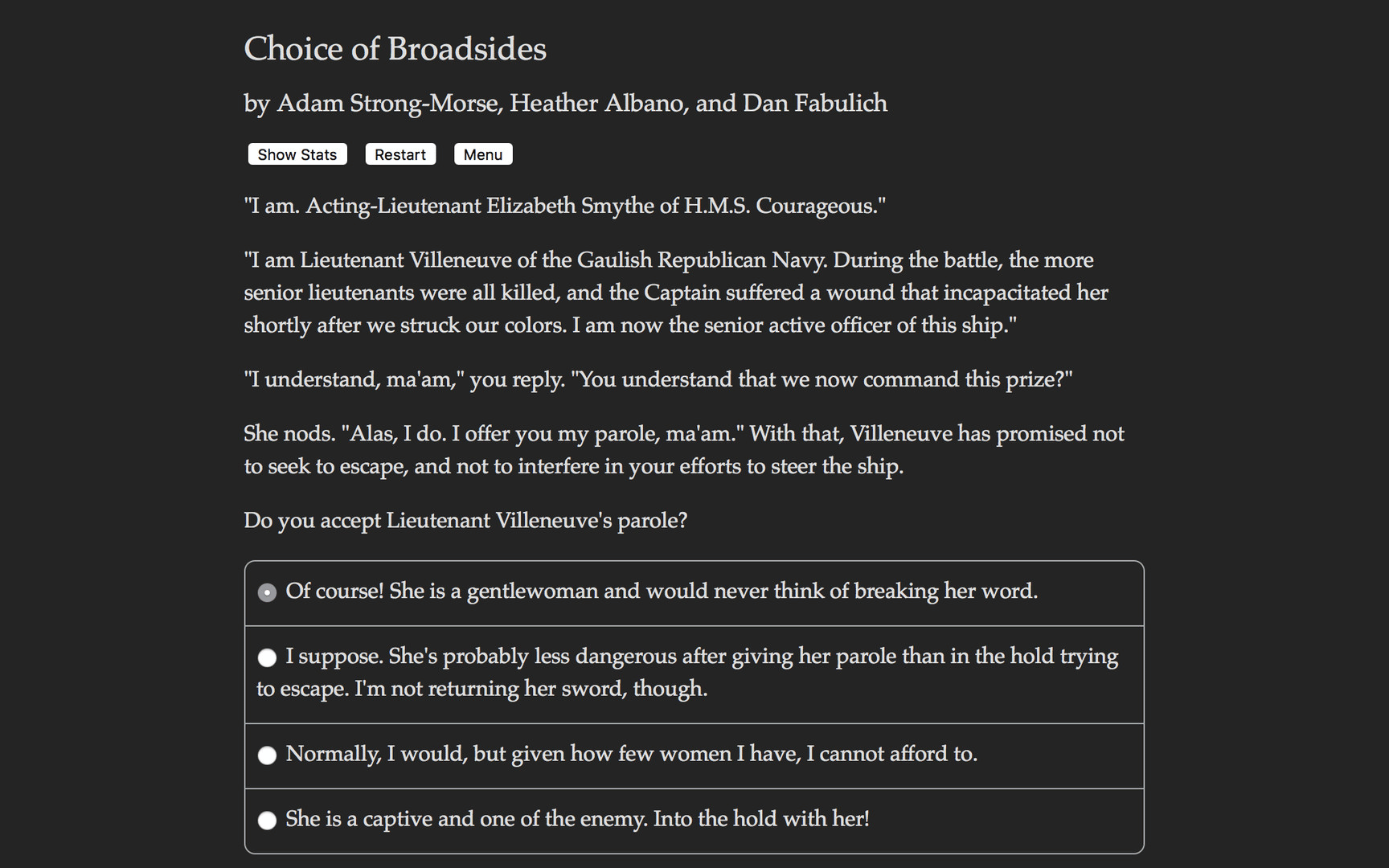 Choice of Broadsides screenshot