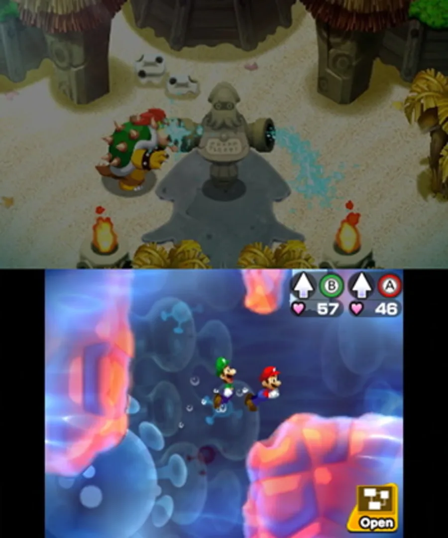 Captura de pantalla - Mario & Luigi: Bowser's Inside Story + Bowser Jr.'s Journey
