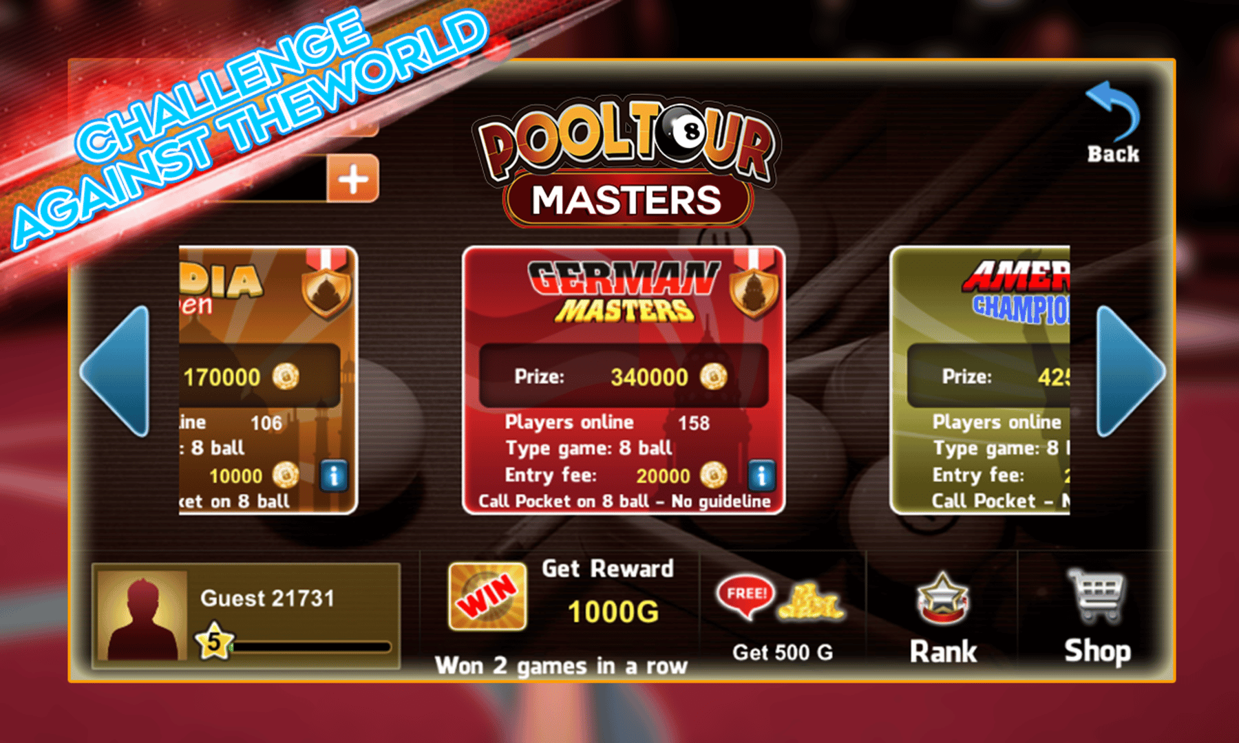 Pool Tour Master screenshot