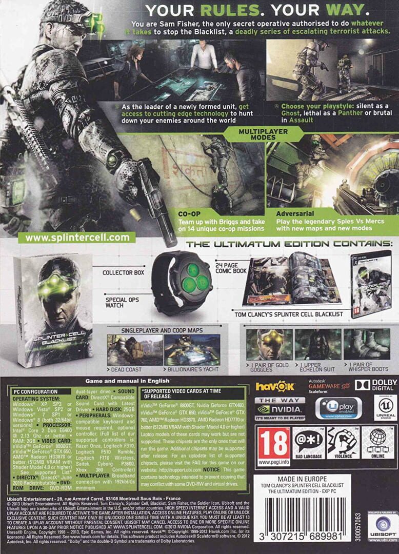 Tom Clancy's Splinter Cell: Blacklist - Ultimatum Edition