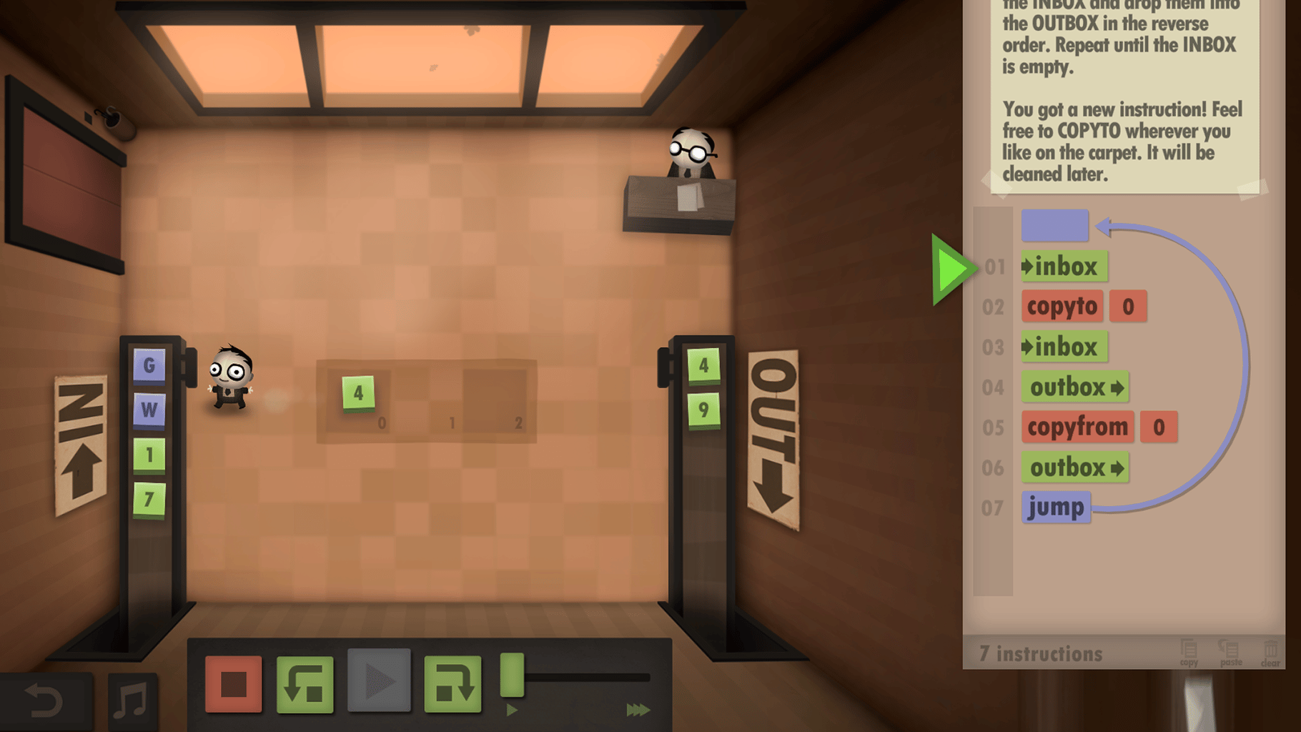 Human Resource Machine screenshot