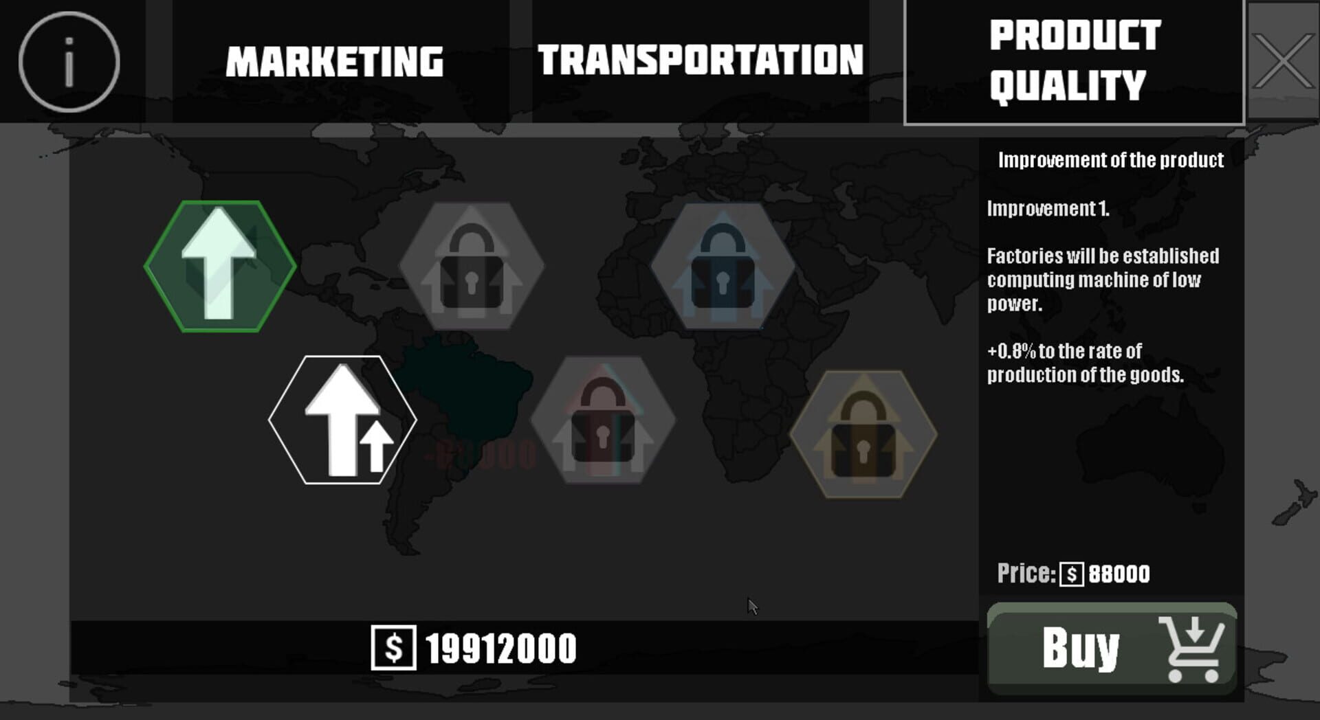 Export Simulator - Screenshot
