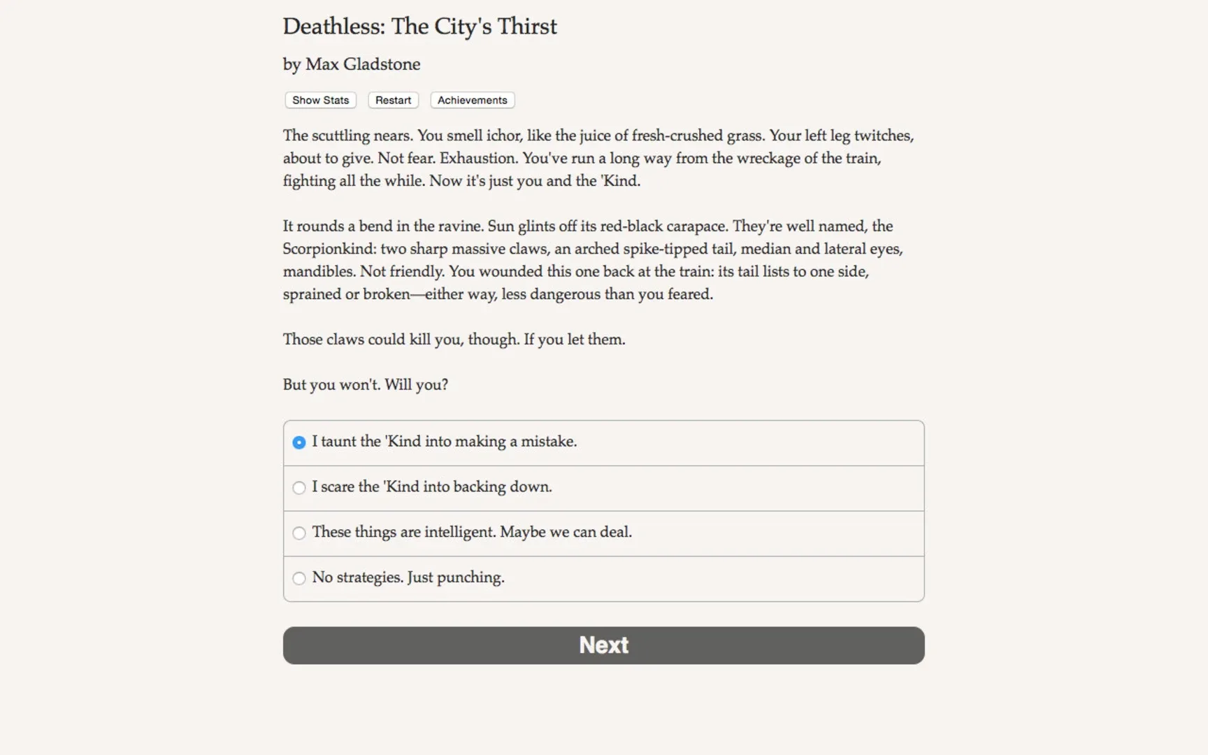 Deathless: The City's Thirst