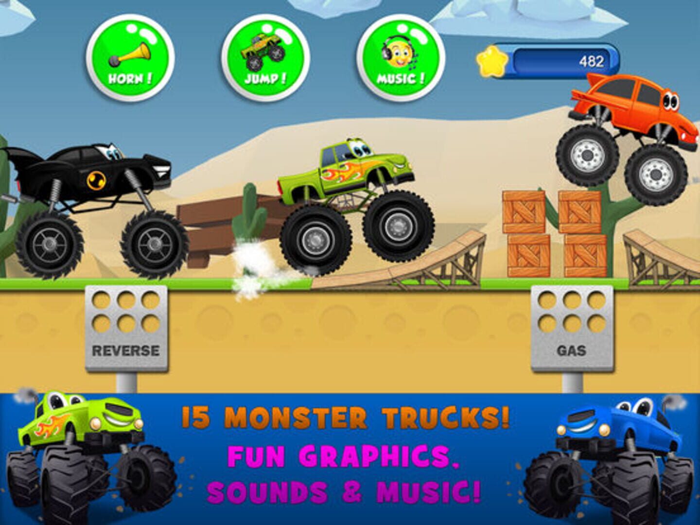 Monster Trucks Kids Racing Game - Screenshot