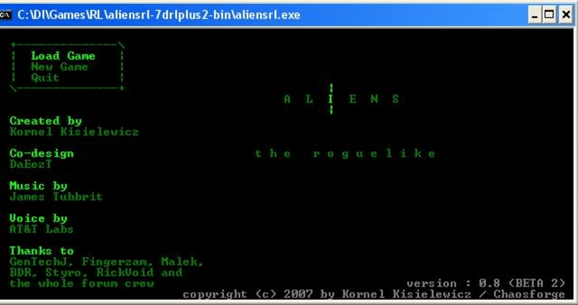 Aliens: The Roguelike Cover