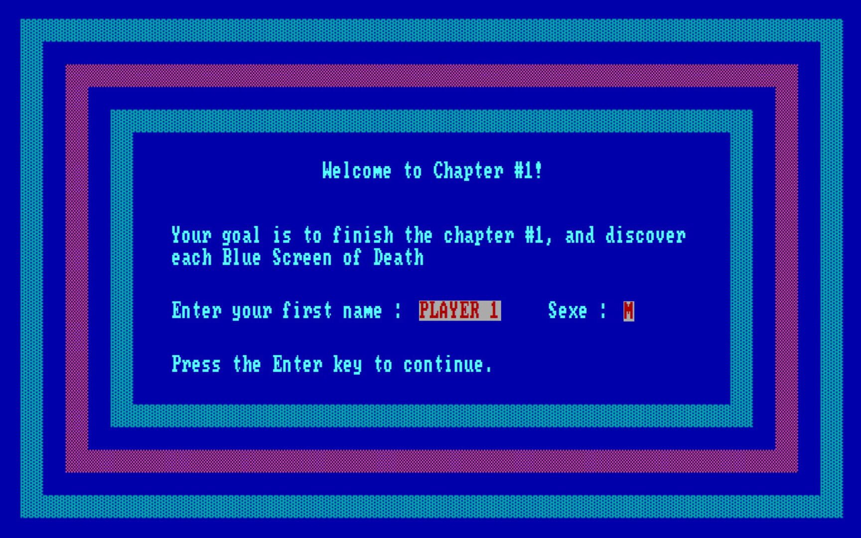 Blue Screen Adventures - Screenshot