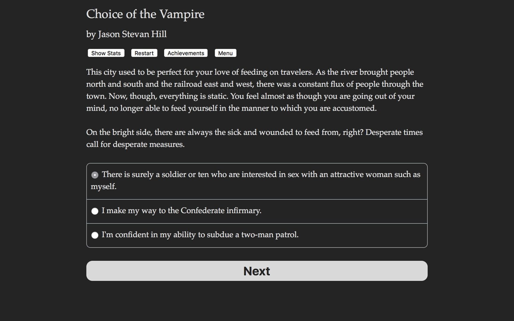 Captura de pantalla - Choice of the Vampire