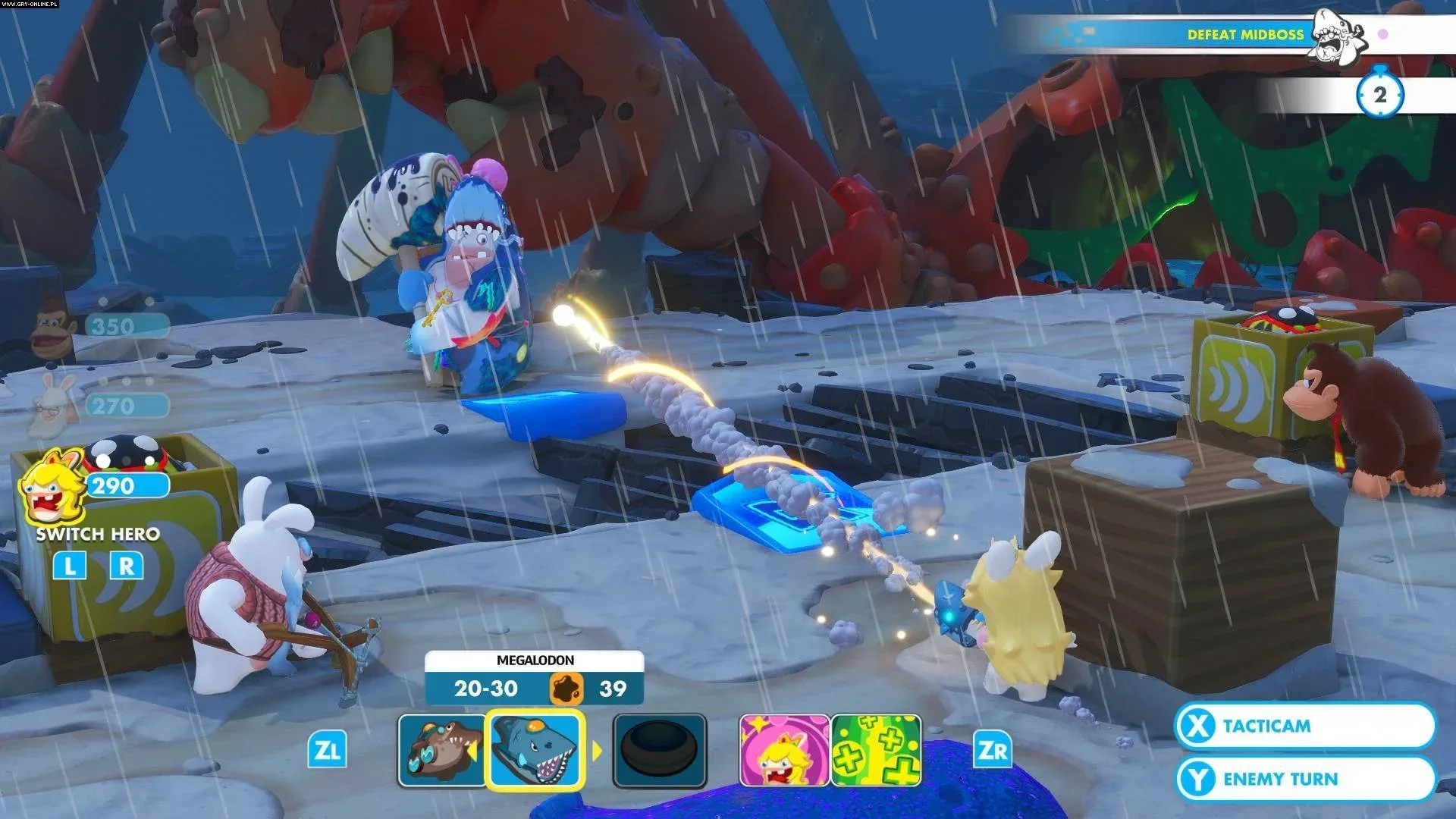 Captura de pantalla - Mario + Rabbids Kingdom Battle: Donkey Kong Adventure