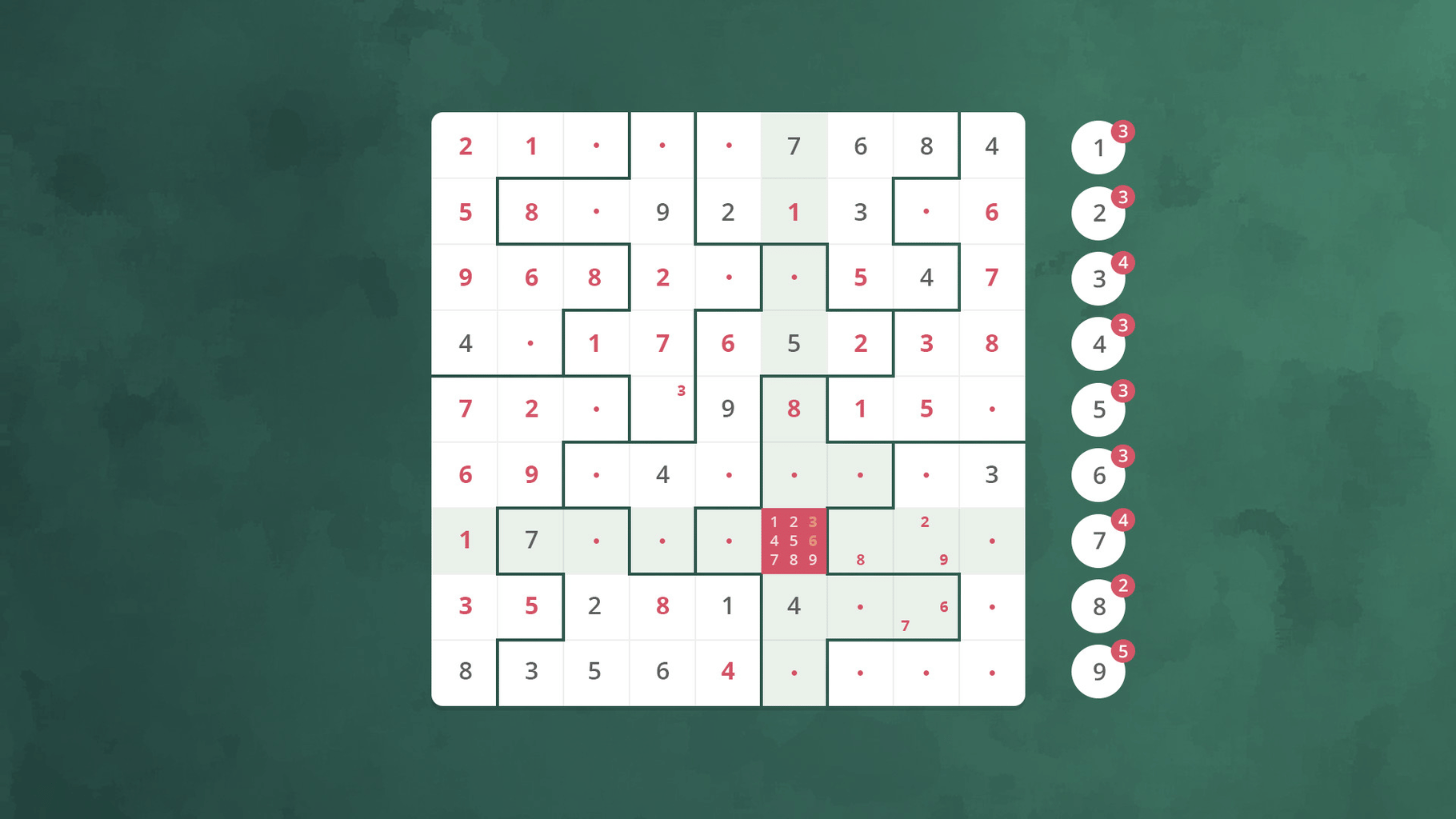 Sudoku Jigsaw screenshot