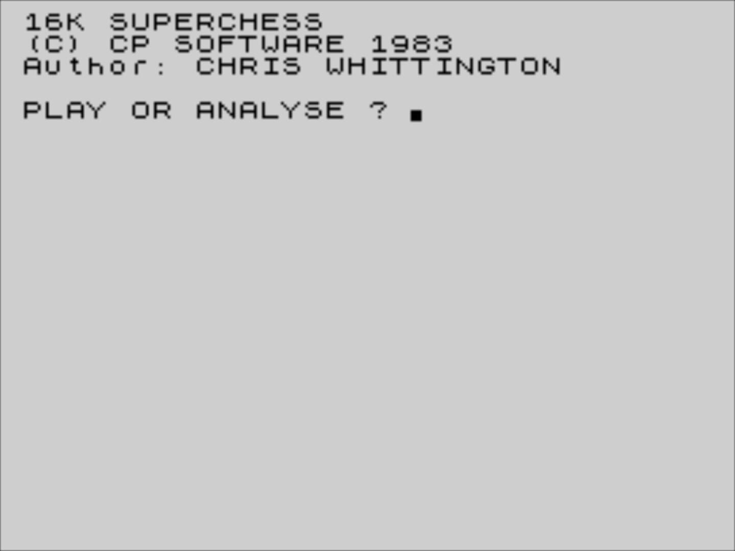 16k Superchess (1983)