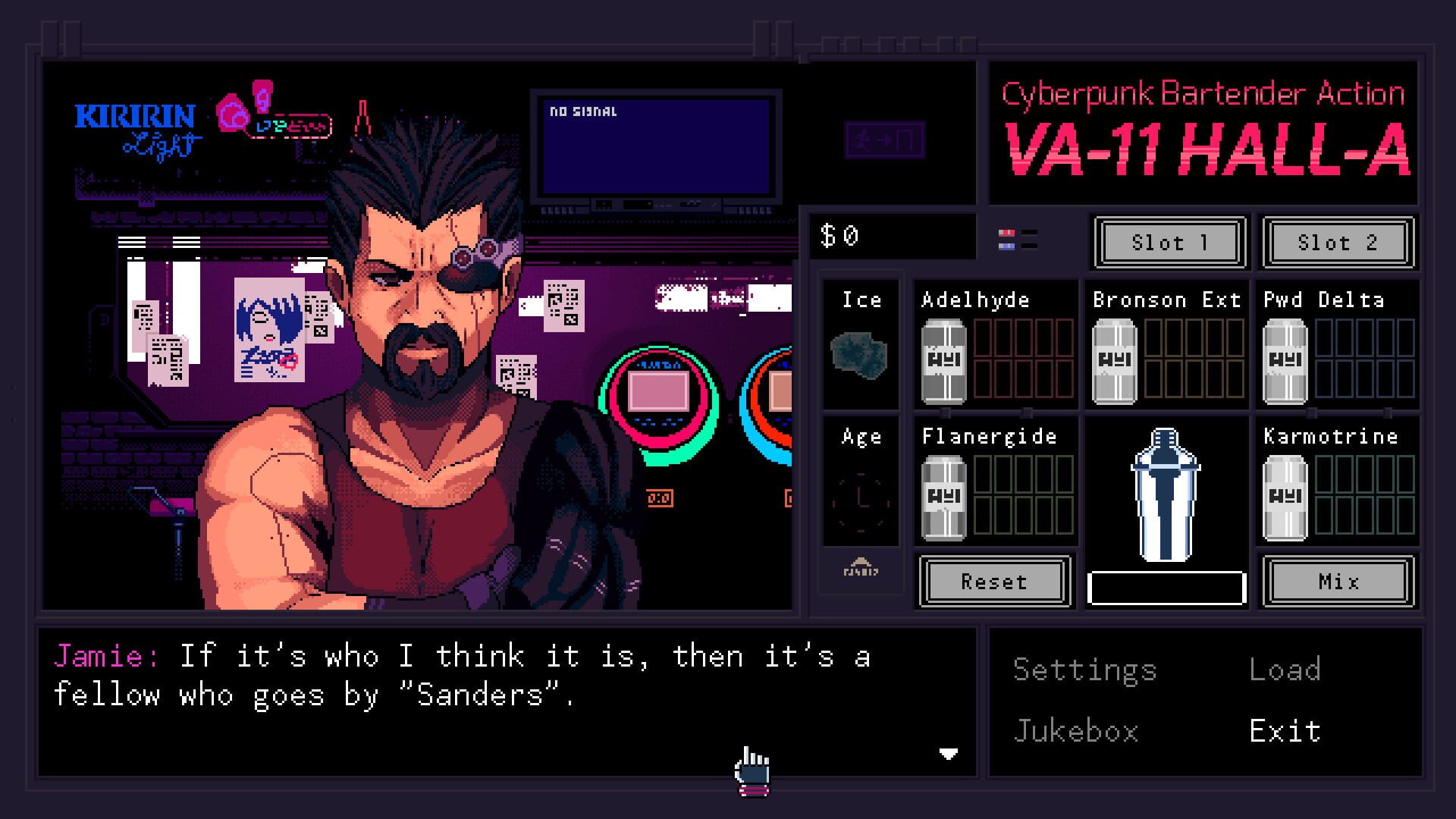 VA-11 Hall-A: Cyberpunk Bartender Action screenshot