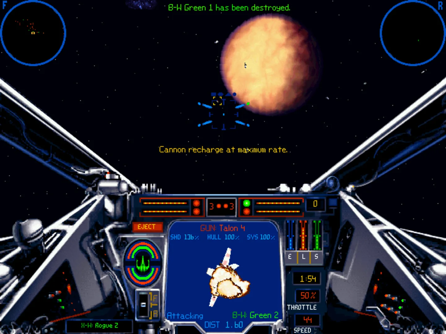 Captura de pantalla - Star Wars: X-Wing vs. TIE Fighter