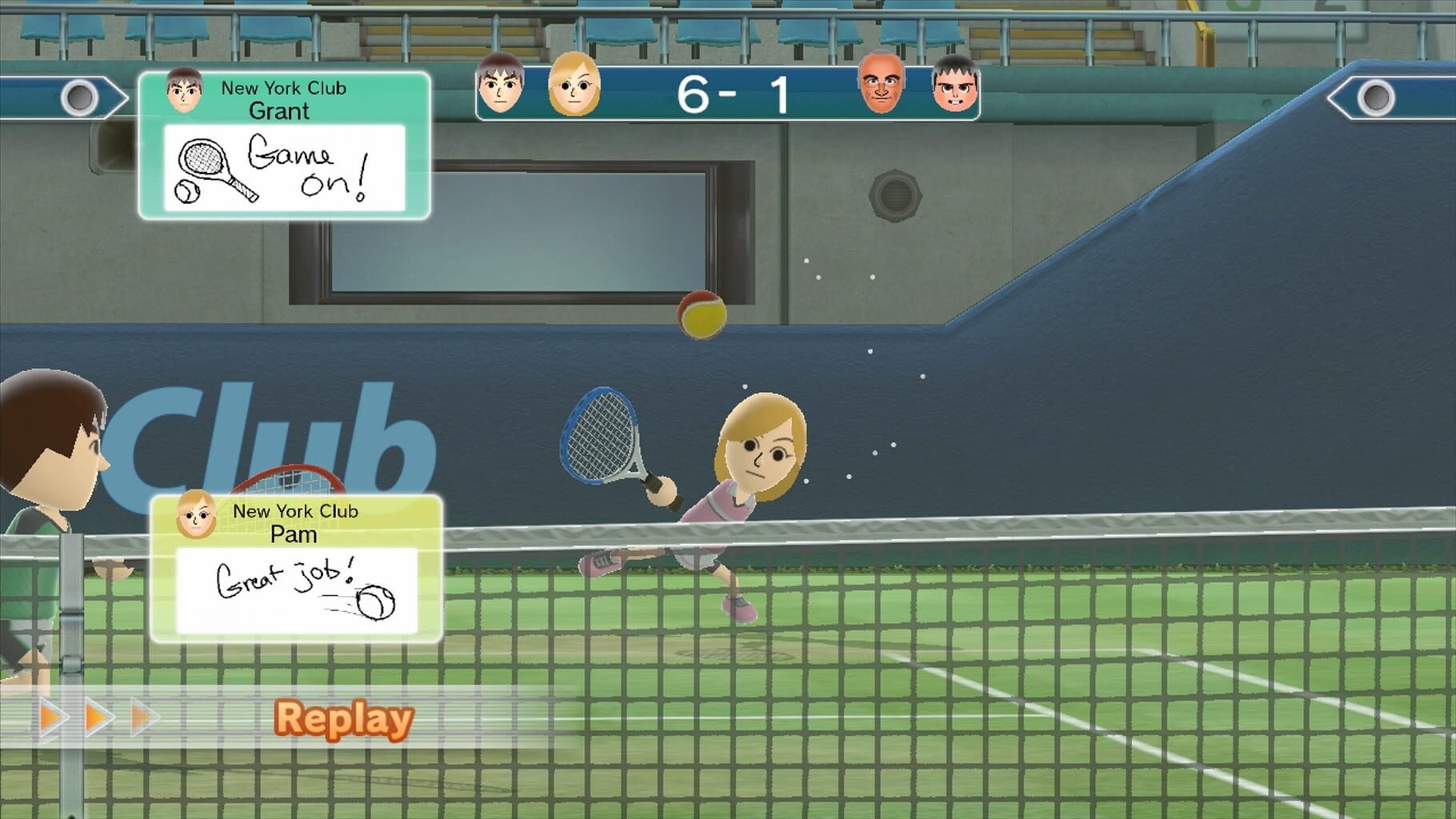 Captura de pantalla - Wii Sports Club: Tennis