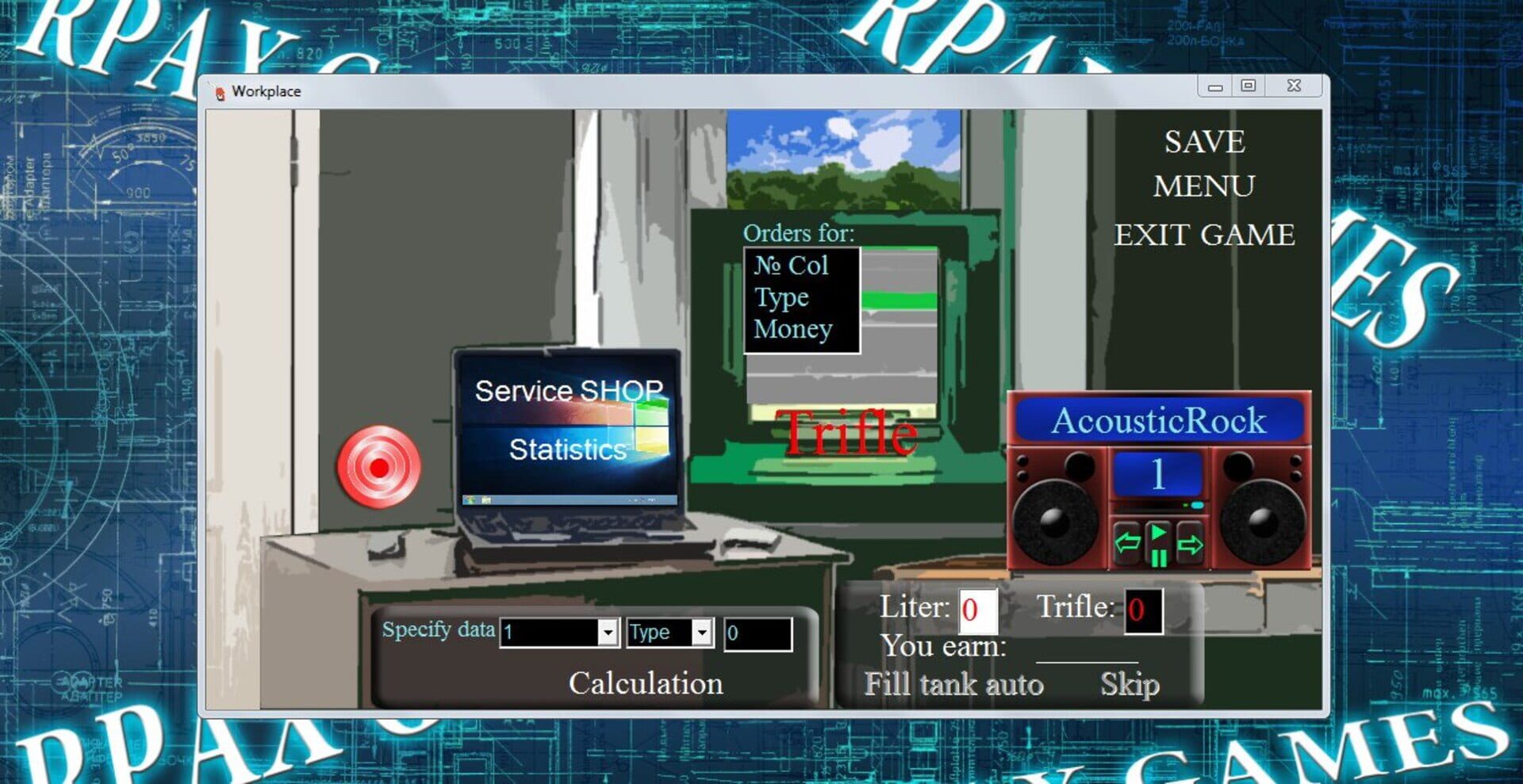 Simulator gas station - Screenshot