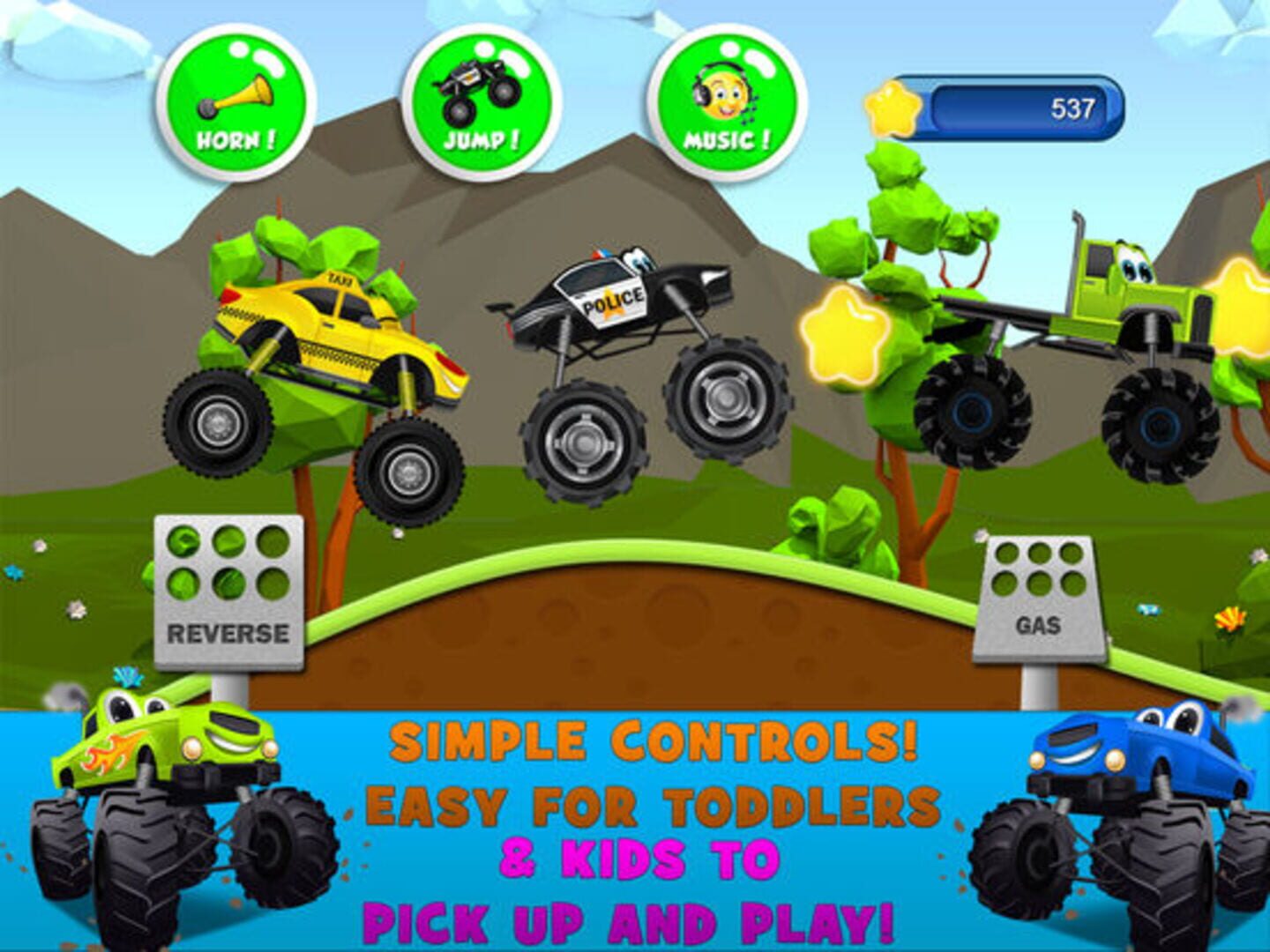 Monster Trucks Kids Racing Game - Screenshot