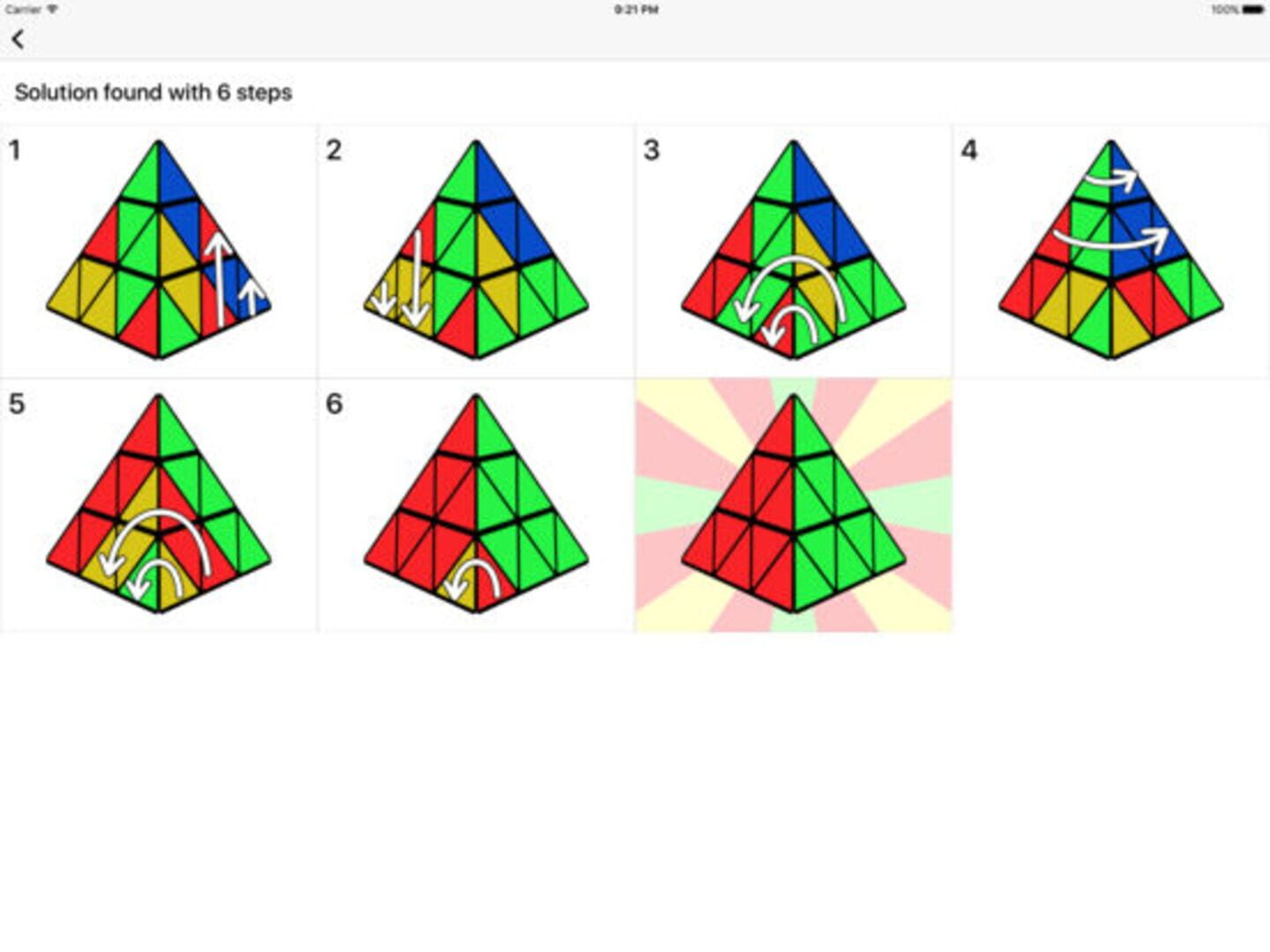 Pyraminx Solver - Screenshot