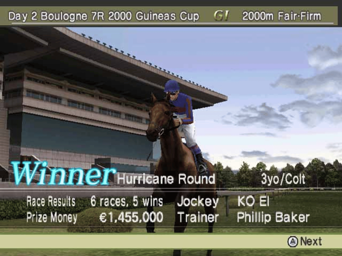 G1 Jockey Wii 2008 screenshot