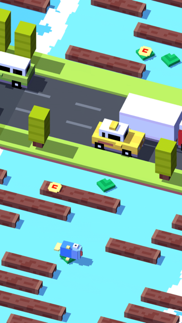 CROSSY ROAD ARCADE GAME- Why did the chicken cross the road? 