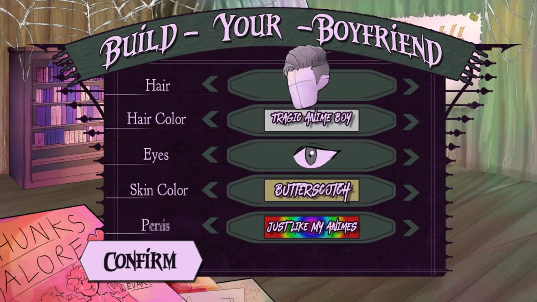 Captura de pantalla - Dr. Frank's Build a Boyfriend