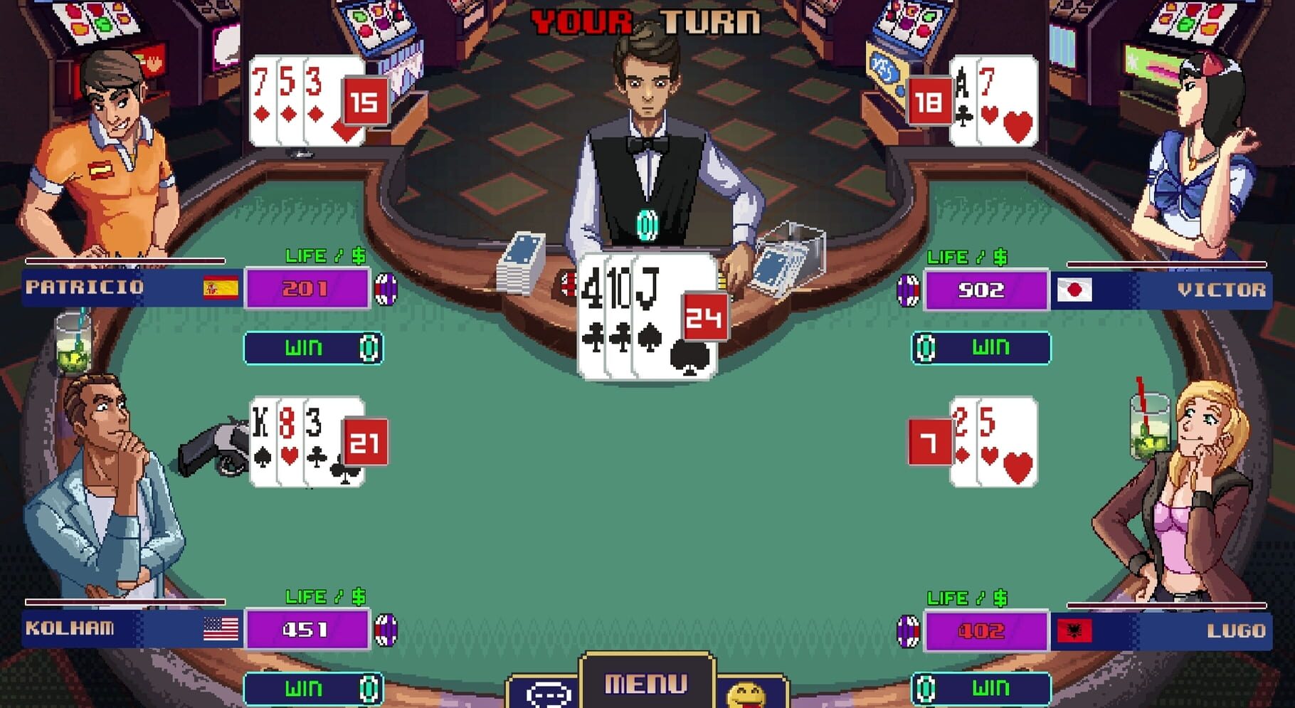 Super Blackjack Battle 2 Turbo Edition - The Card Warriors screenshot