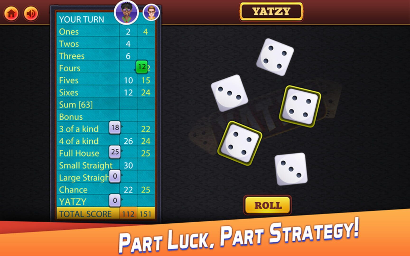 Yatzy: Classic Dice Game