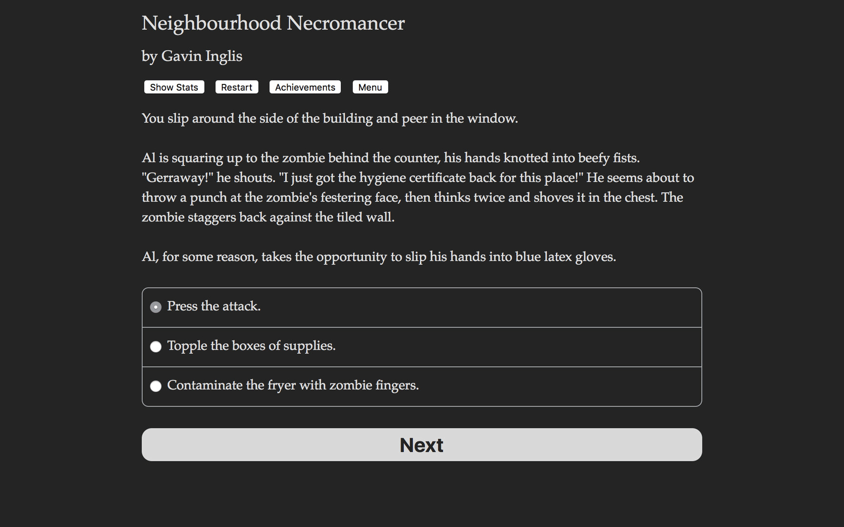 Neighbourhood Necromancer screenshot