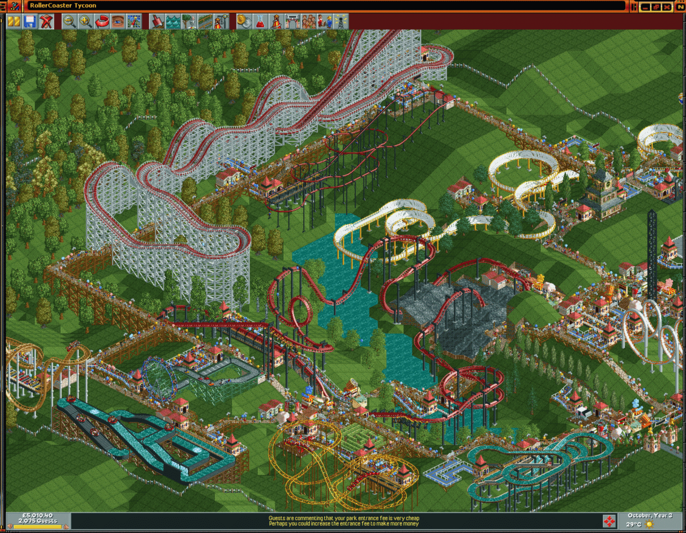 RollerCoaster Tycoon: Deluxe screenshot