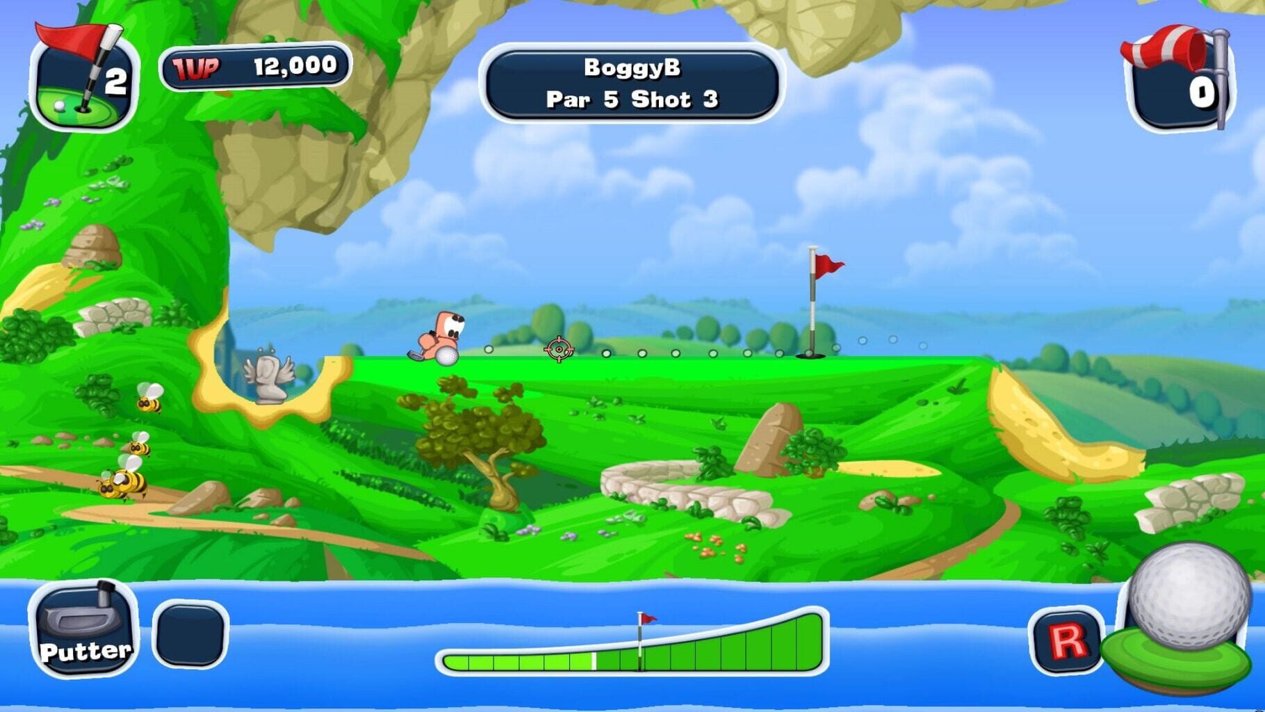 Captura de pantalla - Worms Crazy Golf