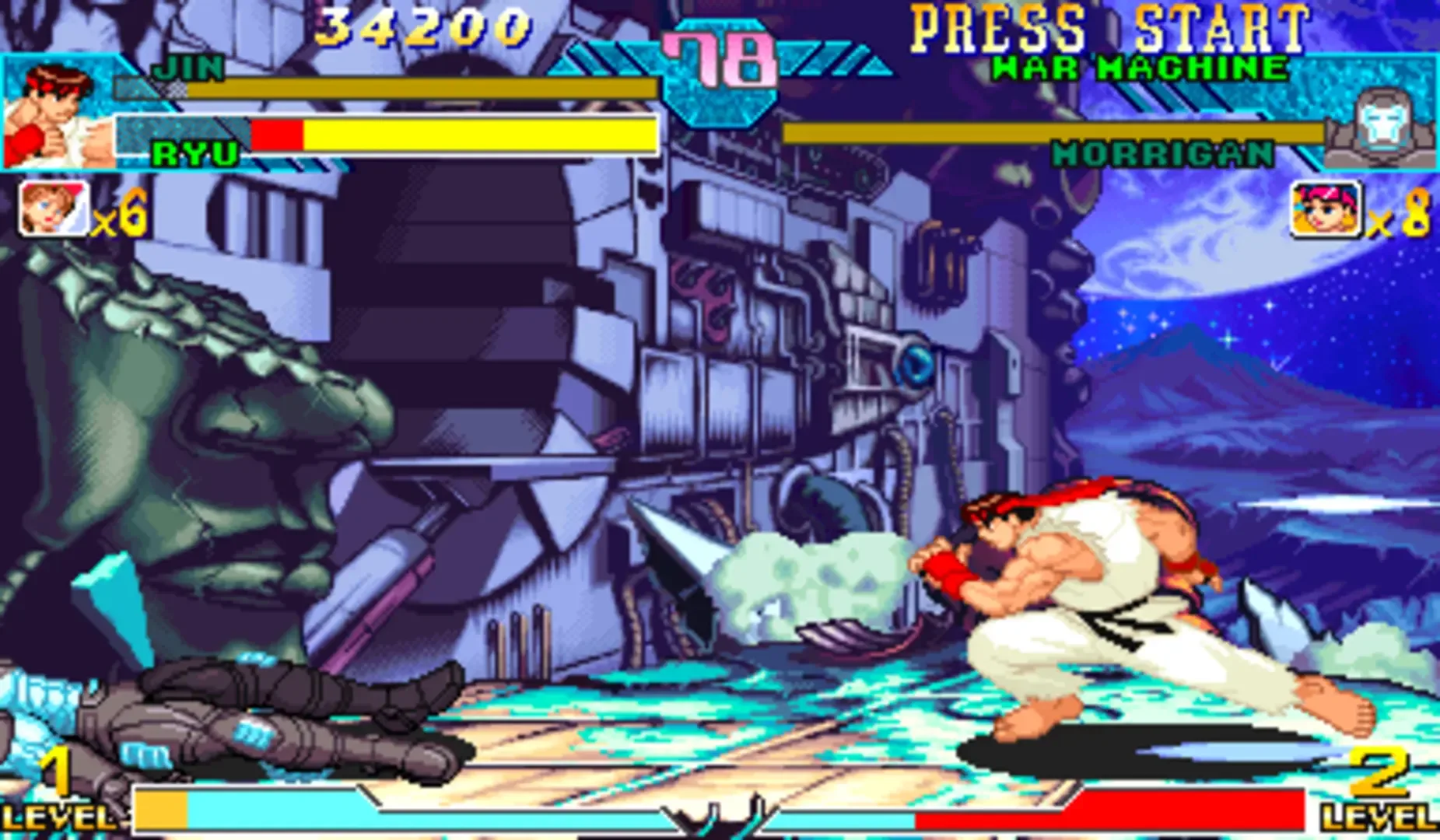 Captura de pantalla - Marvel vs. Capcom: Clash of Super Heroes