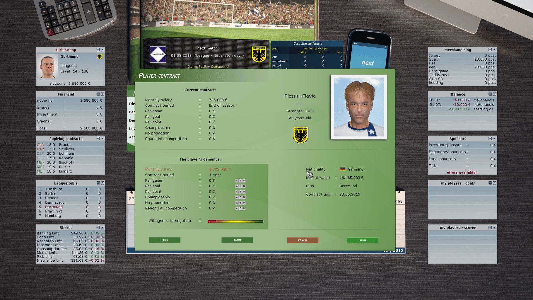 Club Manager 2016 screenshot