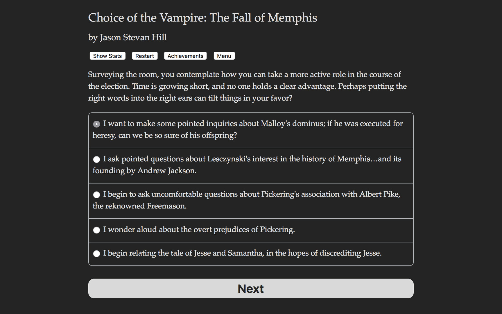 Choice of the Vampire: The Fall of Memphis screenshot