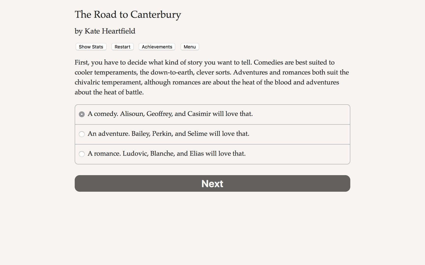 The Road to Canterbury screenshot