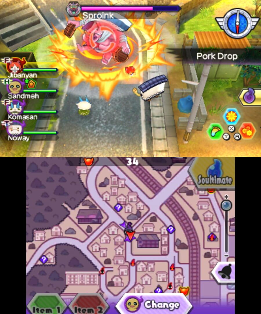 Captura de pantalla - Yo-kai Watch Blasters: Red Cat Corps